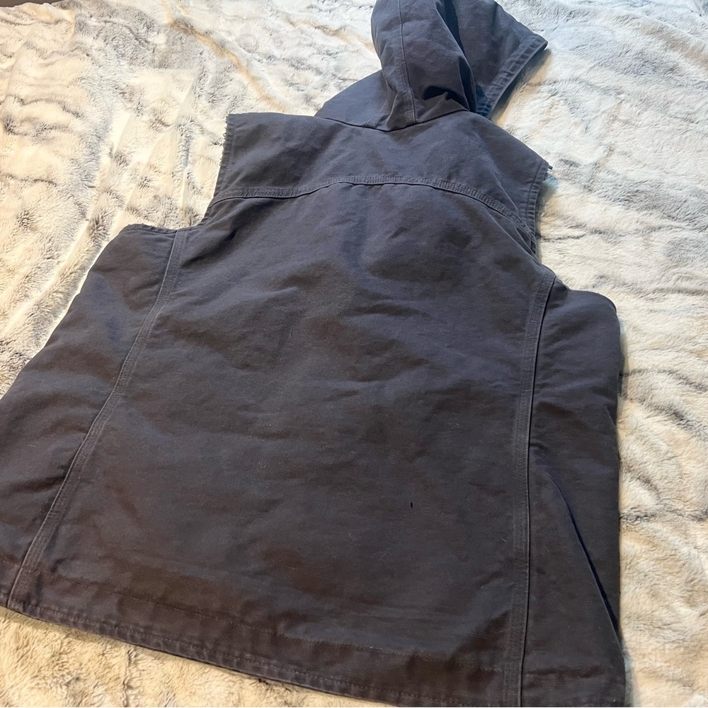 Vintage Carhartt Hooded Women’s Work Vest in Navy Blue XXL (20) - Picture 3 of 6